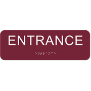 Entrance 2" x 6" ADA Braille Sign
