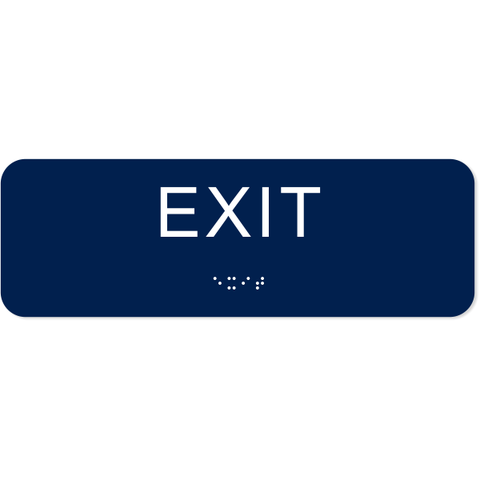 Exit 2" x 6" ADA Braille Sign