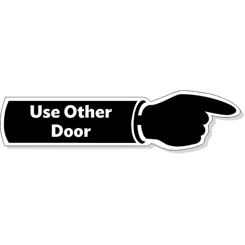 3" x 10" Other Door Finger Contour Cut Decal