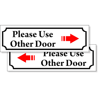 Color Use Other Door Sign - alternate view