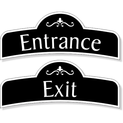 Enter / Exit Decorative Decal Set