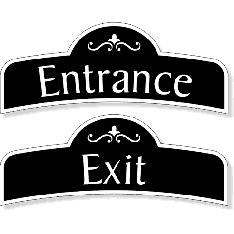 Enter / Exit Decorative Decal Set