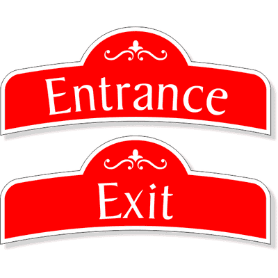 Enter / Exit Decorative Decal Set - alternate view