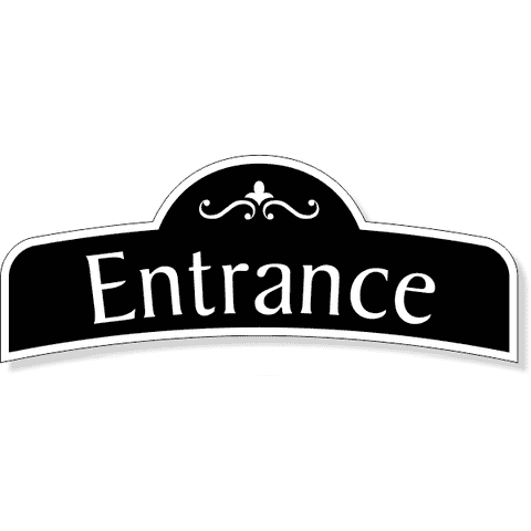  3" x 8" Decorative Entrance Decal