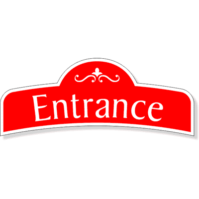 3" x 8" Decorative Entrance Decal - alternate view