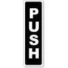 Push Vertical Aluminum Sign - 5" x 1.5"