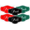 Push / Pull Classic Shape Decal Set