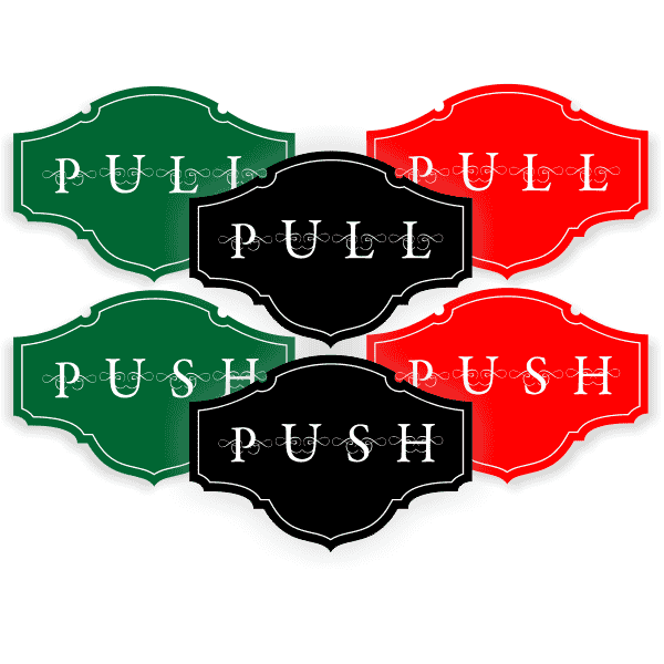 Push / Pull Victorian Decal Set