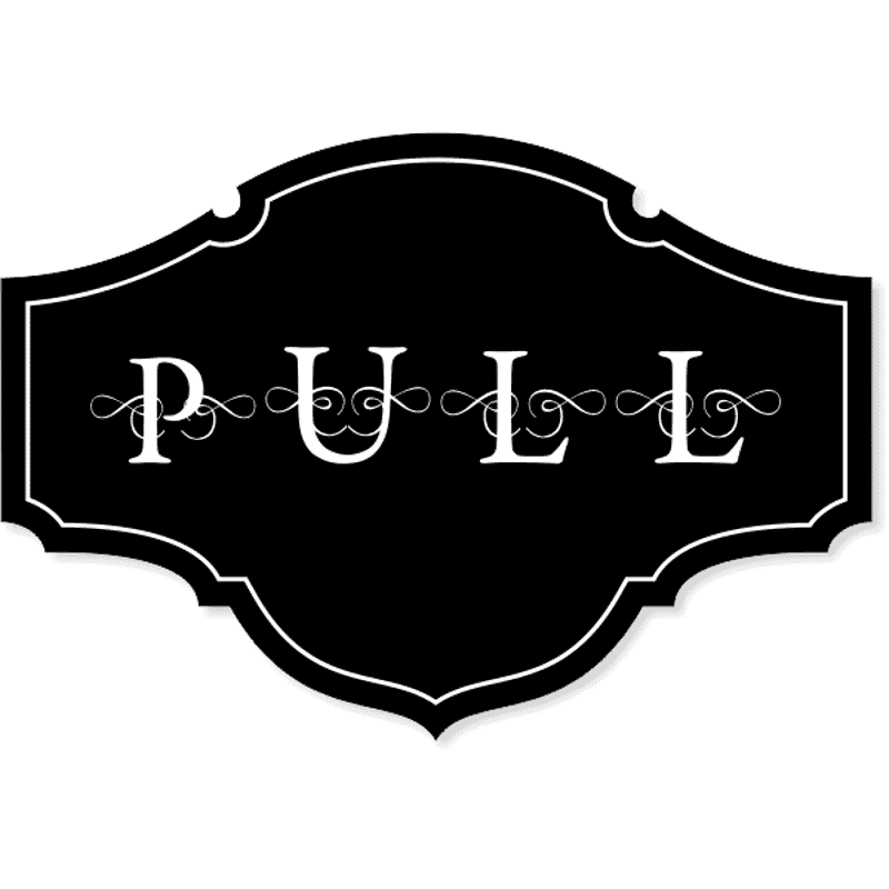 Victorian Pull Decal - 3.5" x 5"