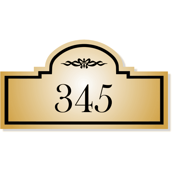 Triple Dome Shape 3" x 5" Engraved Room Number Sign