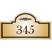 Triple Dome Shape 3" x 5" Engraved Room Number Sign