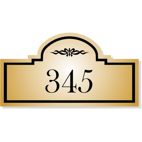 Triple Dome Shape 3" x 5" Engraved Room Number Sign