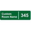 Room Name and Number Sign with Raised Lettering - 3" x 10"