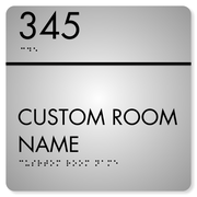 Room Name and Number 8" x 8" ADA Sign