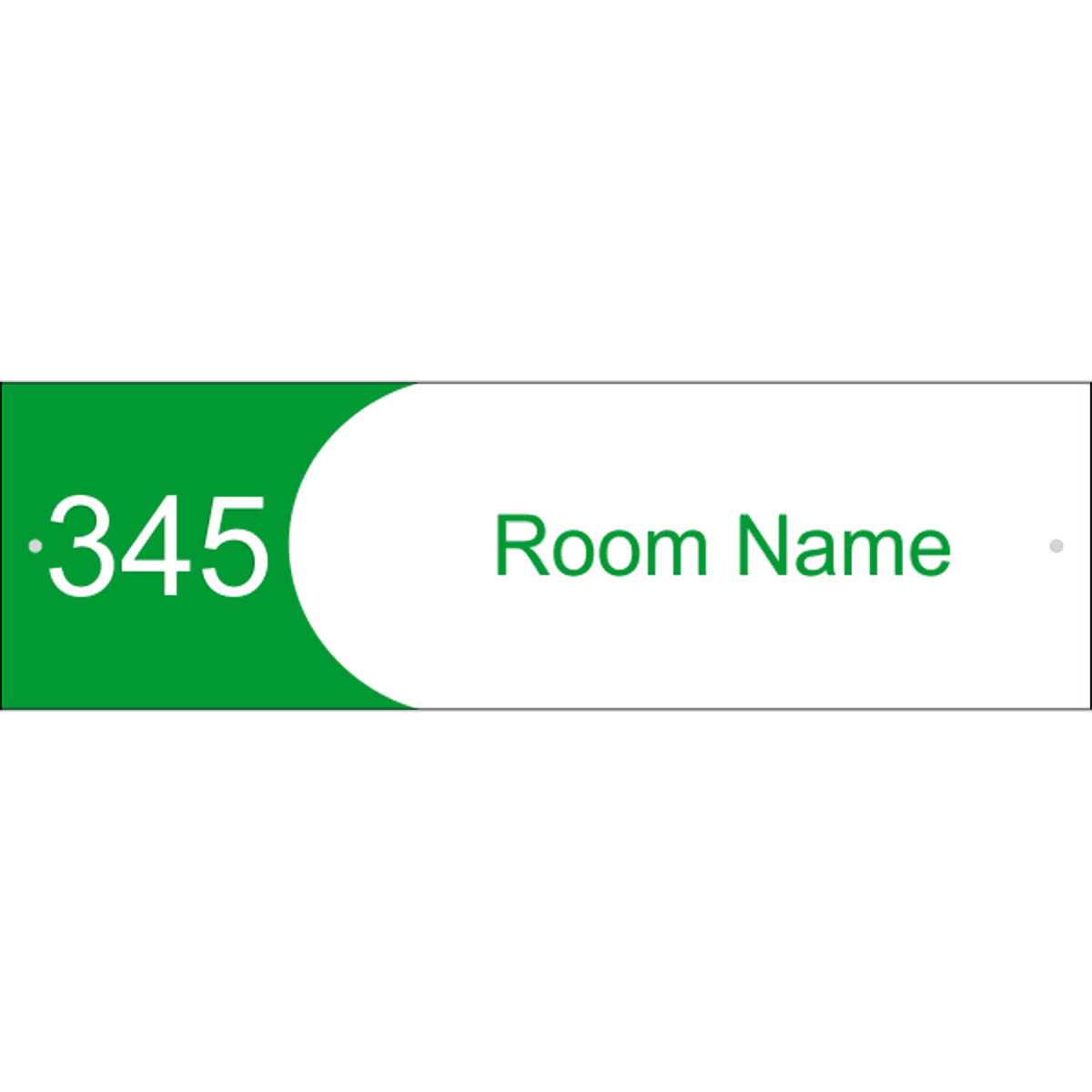 Custom Text Room Name and Number Acrylic Sign Concave - 3" x 10"