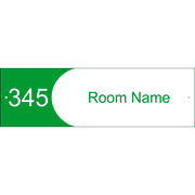 Custom Text Room Name and Number 3" x 10" Acrylic Print Concave Sign