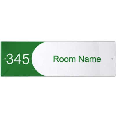 Custom Text Room Name and Number 3" x 10" Acrylic Print Concave Sign - alternate view
