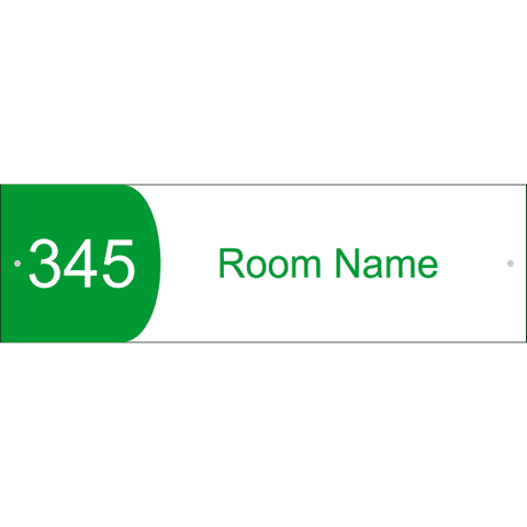 Custom Text Room Name and Number 3" x 10" Acrylic Print Convex Sign