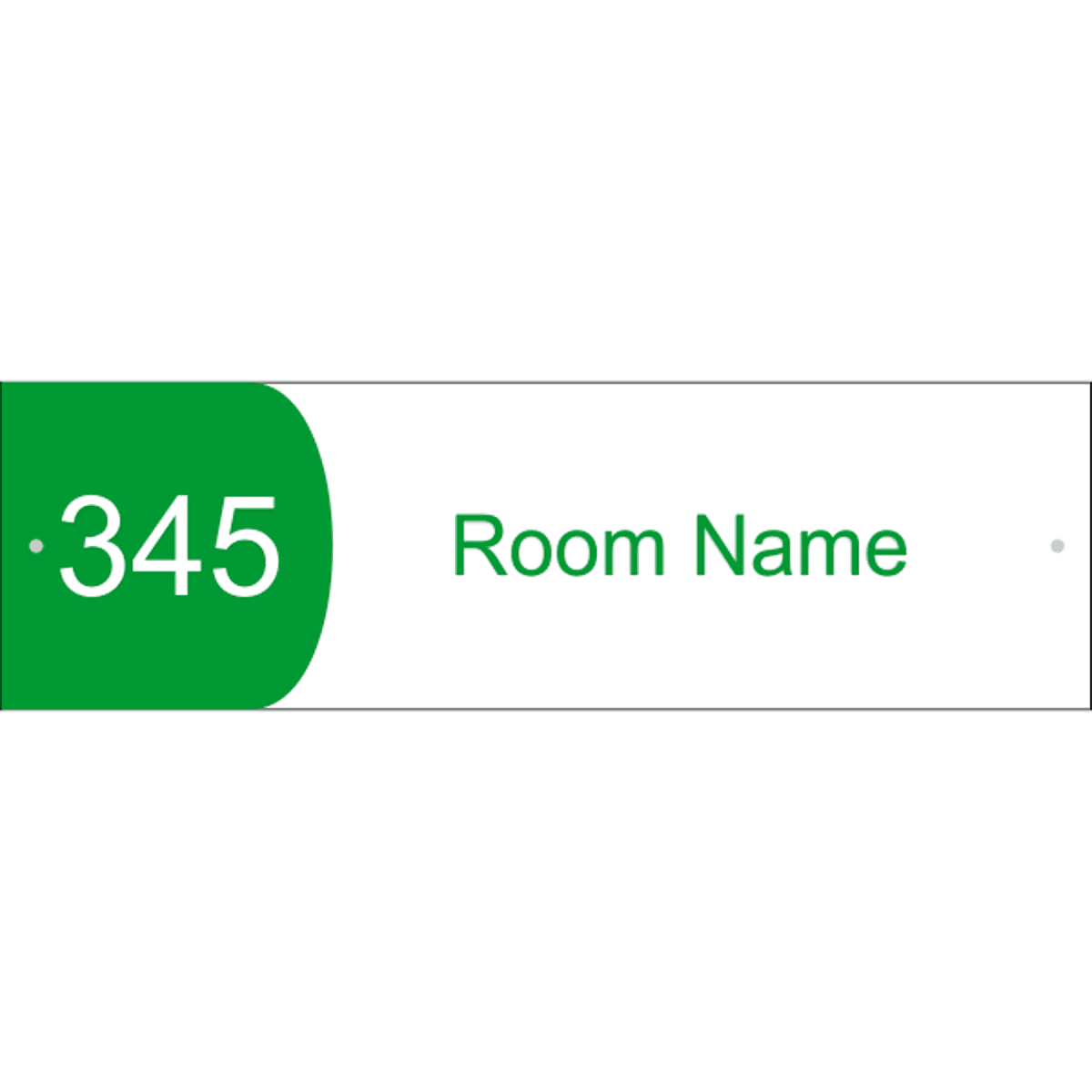 Custom Text Room Name and Number Acrylic Print Sign Convex - 3" x 10" 