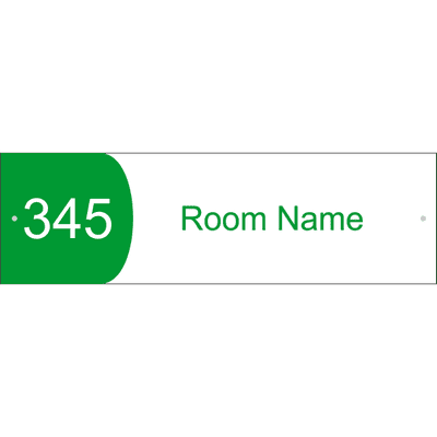 Custom Text Room Name and Number Acrylic Print Sign Convex - 3" x 10" 
