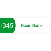 Custom Text Room Name and Number 3" x 10" Acrylic Print Convex Sign