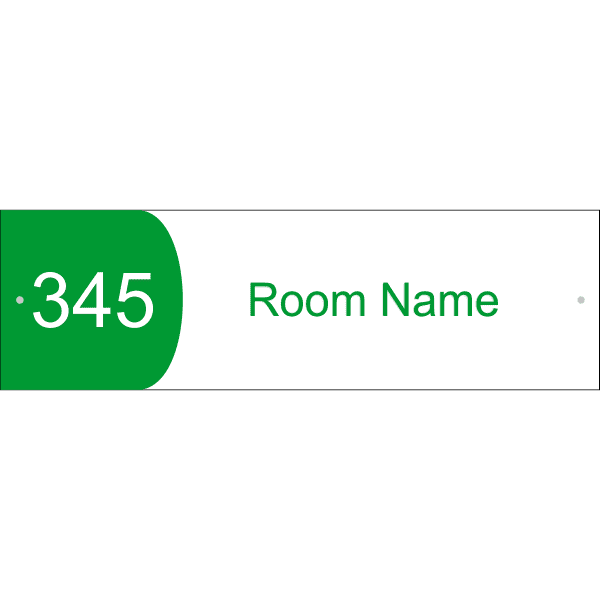Custom Text Room Name and Number 3" x 10" Acrylic Print Convex Sign