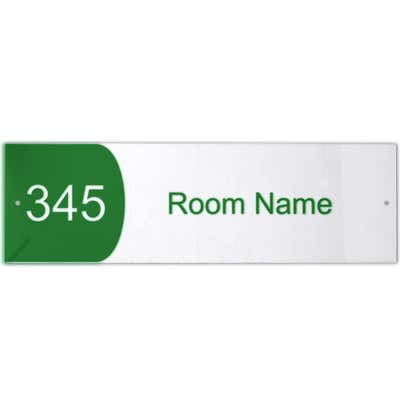 Custom Text Room Name and Number 3" x 10" Acrylic Print Convex Sign - alternate view