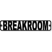 Die Cut 2" x 10" Breakroom Door Sign