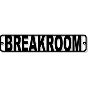 Die Cut 2" x 10" Breakroom Door Sign