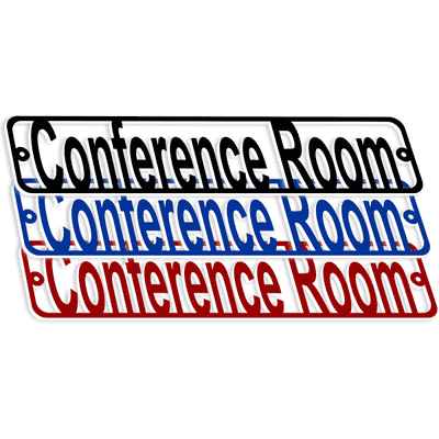 Die Cut 2" x 10" Conference Room Door Sign - alternate view