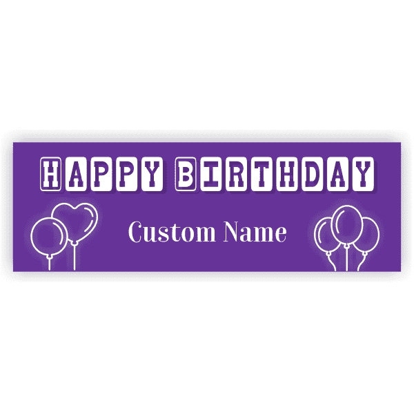 Baby Block 2" x 6" Birthday Banner 