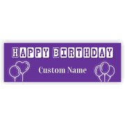 Baby Block 2" x 6" Birthday Banner
