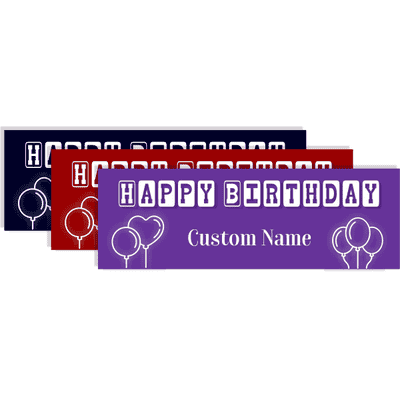 Baby Block 2" x 6" Birthday Banner - alternate view
