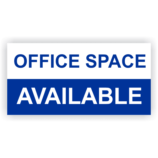 Office Space Available 3' x 6' Banner