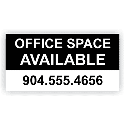 Custom Phone Number Office Space Banner | 3' x 6'