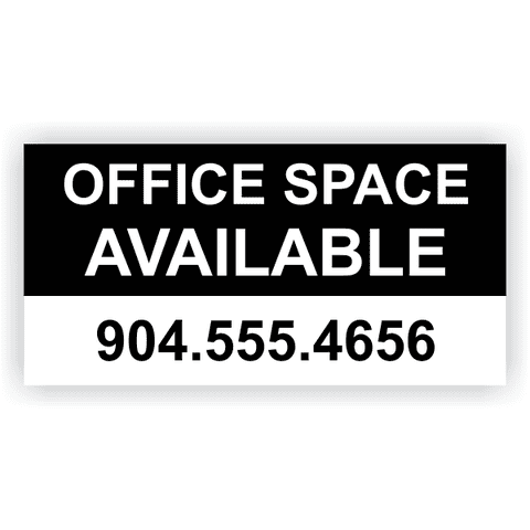 Custom Phone Number 3' x 6' Office Space Banner 