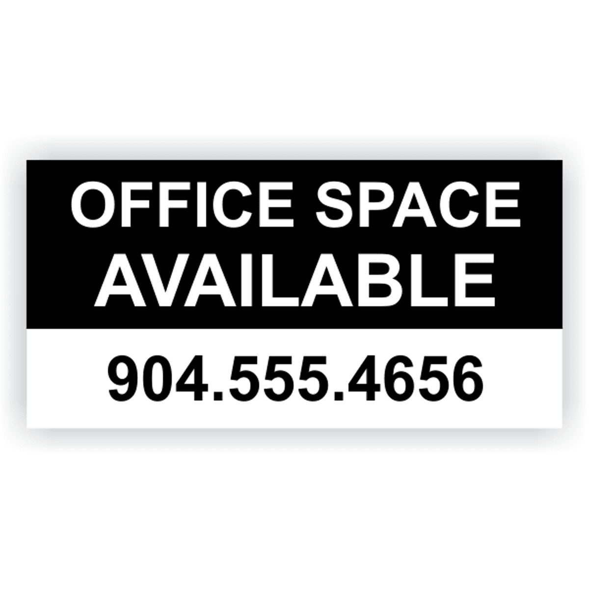 Custom Phone Number Office Space Banner | 3' x 6'