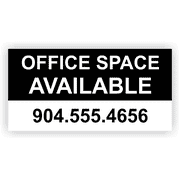 Custom Phone Number 3' x 6' Office Space Banner