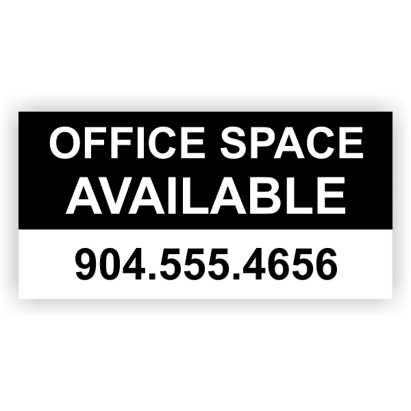 Custom Phone Number 3' x 6' Office Space Banner