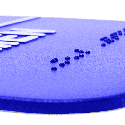 Blue Men's Handicap 9" x 6" ADA Braille Restroom Sign - alternate view