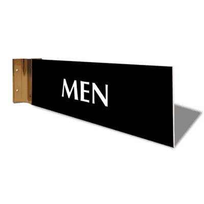 Men's Room 4" x 12" Corridor Sign - alternate view