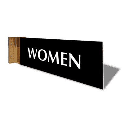 Women's Room 4" x 12" Corridor Sign - alternate view