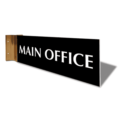 Main Office 4" x 12" Corridor Sign - alternate view