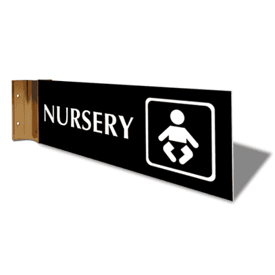 Nursery 4" x 12" Corridor Sign - alternate view