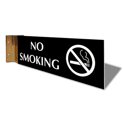 No Smoking 4" x 12" Corridor Sign - alternate view