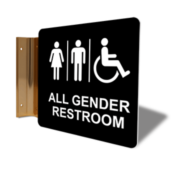 All Gender Restroom 6" x 6" Corridor Sign