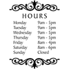 Baker Die Cut Hours of Operation Decal | 16" x 12"
