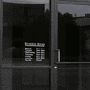 Standard Business Hours Die Cut Door Decal on a storefront window