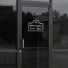 Open Daily Business Hours Die Cut Decal on a storefront window