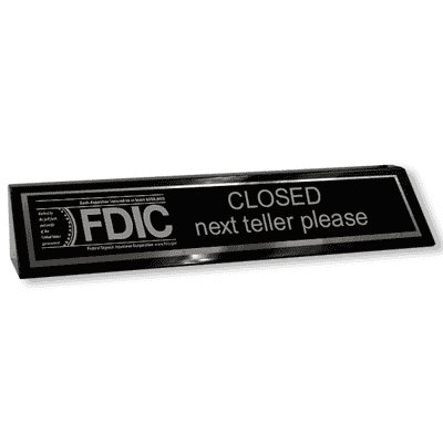 FDIC Next Teller Wood Block - alternate view
